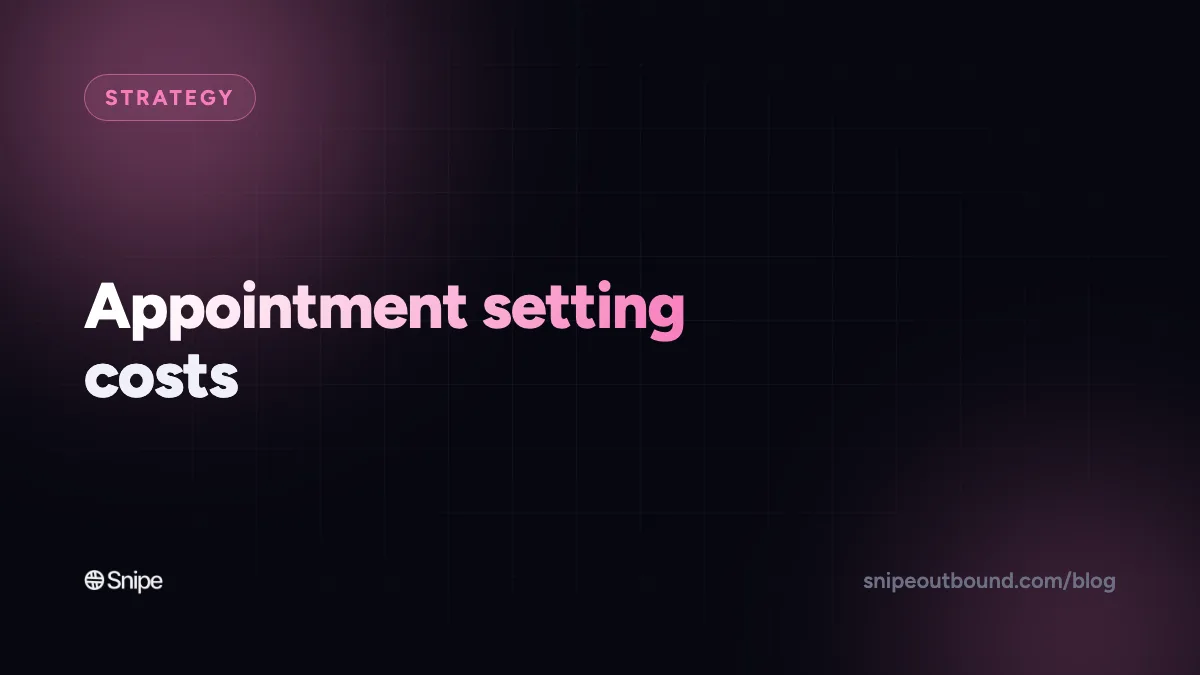 Appointment Setting Costs in 2026: Pricing Models and Real Math