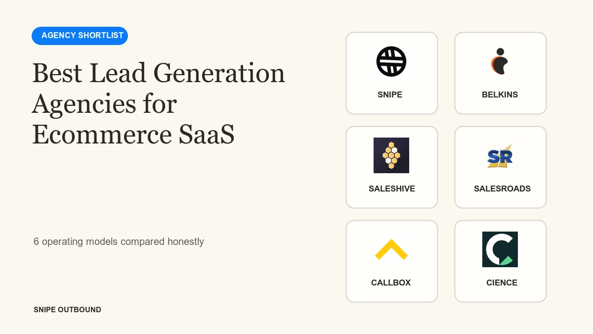 Six lead generation agencies for ecommerce SaaS compared