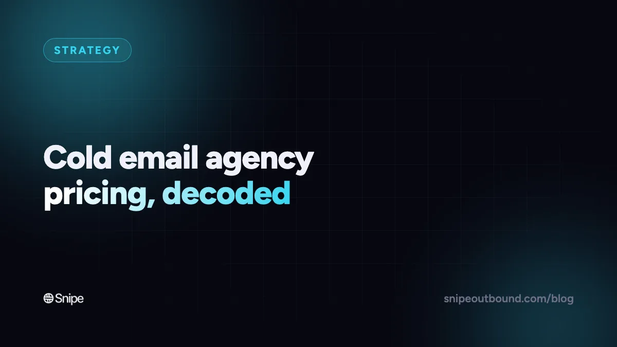 Cold Email Agency Pricing in 2026: What You Actually Pay For