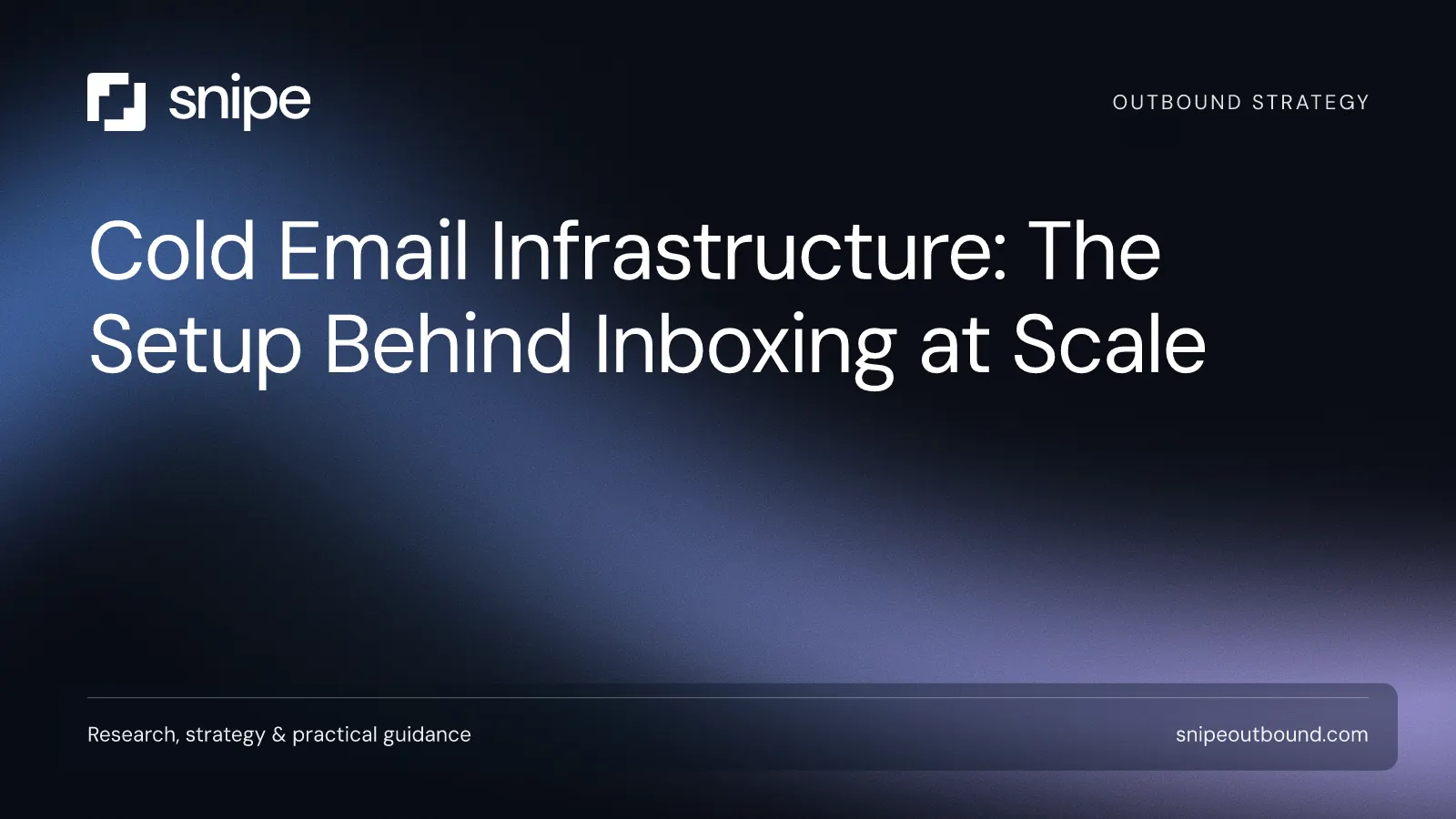 Cold Email Infrastructure: The Setup Behind Inboxing at Scale — Snipe guide