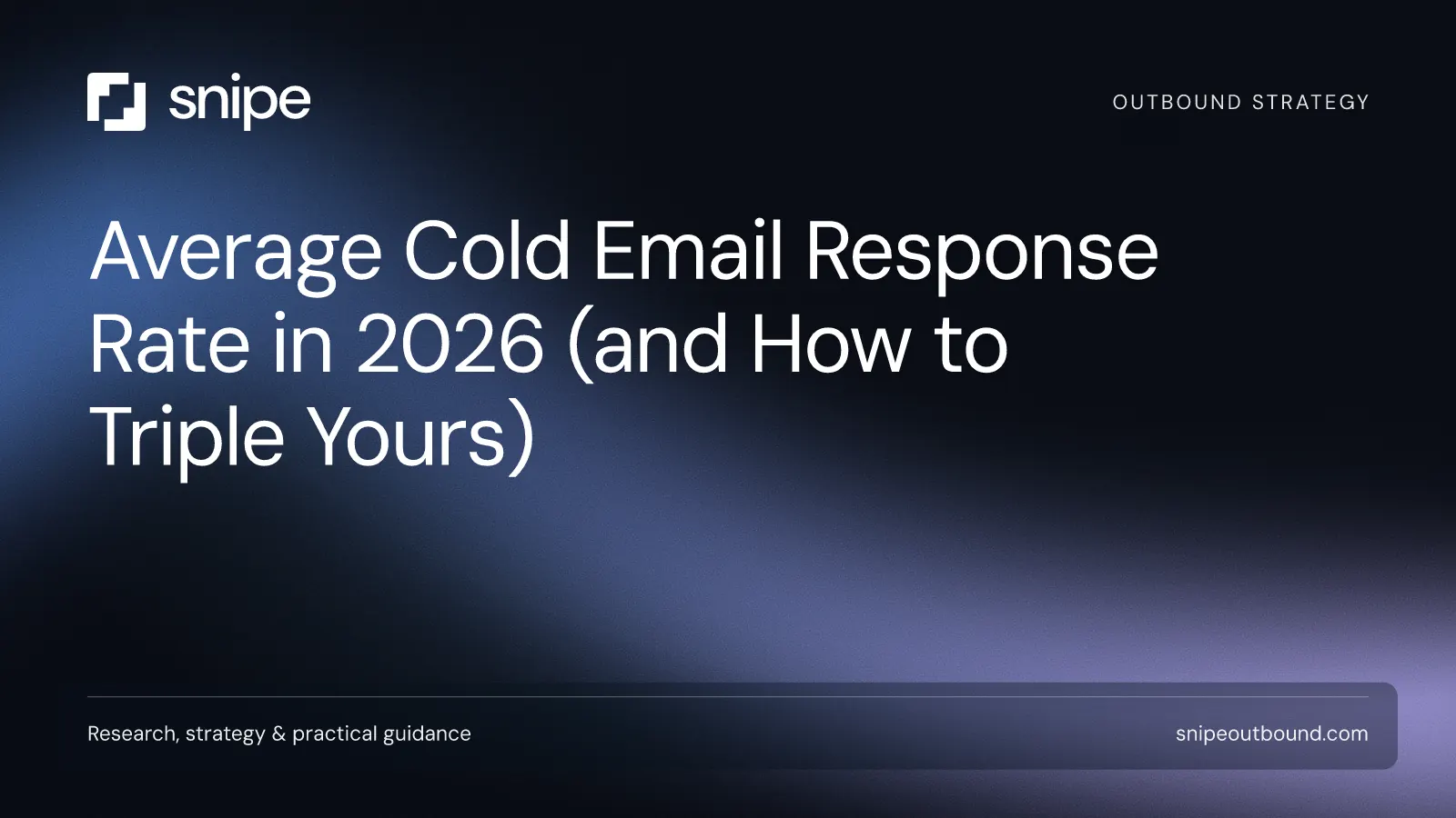 Average Cold Email Response Rate in 2026 (and How to Triple Yours) — Snipe guide