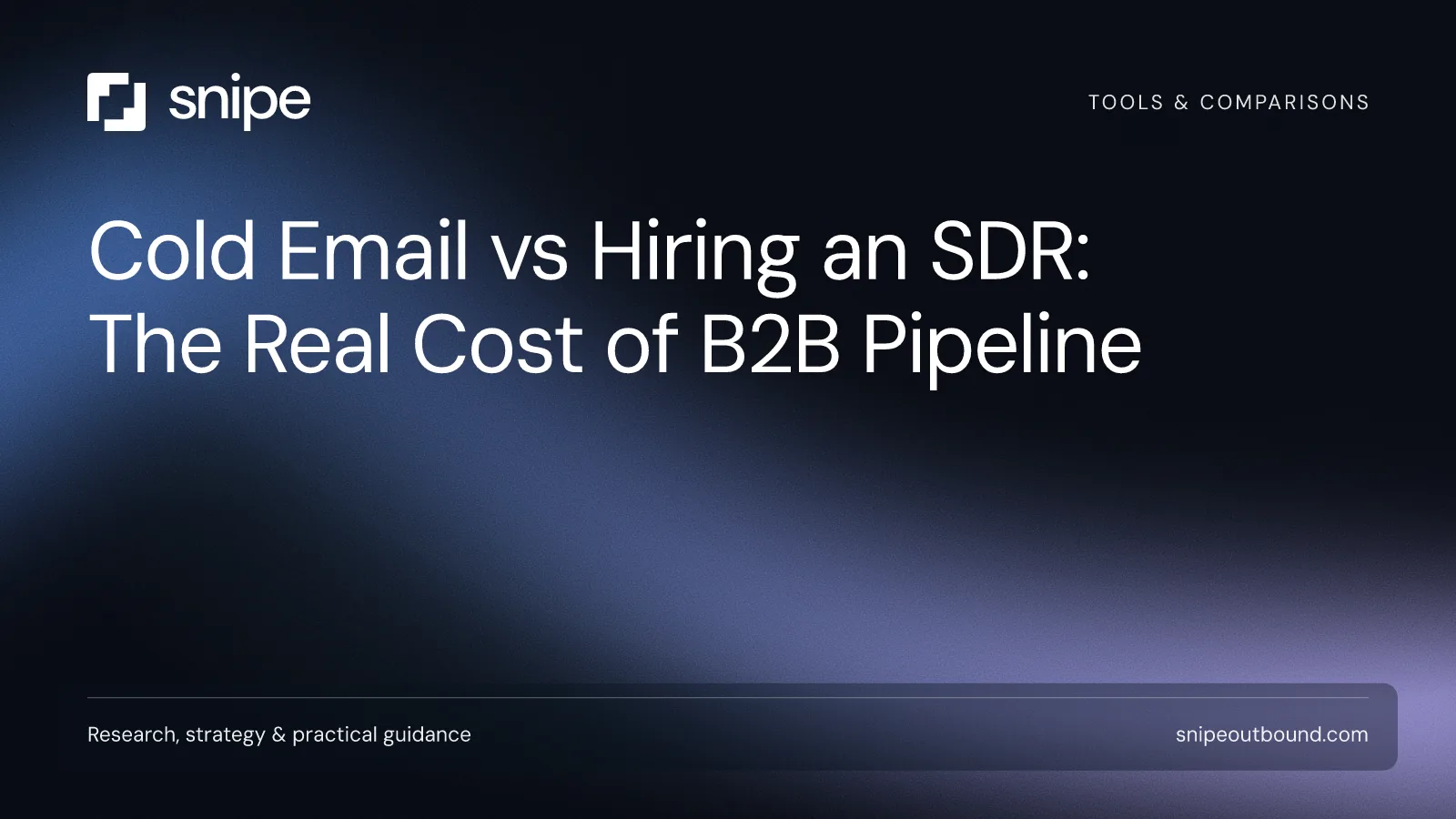 Cold Email vs Hiring an SDR: The Real Cost of B2B Pipeline — Snipe guide