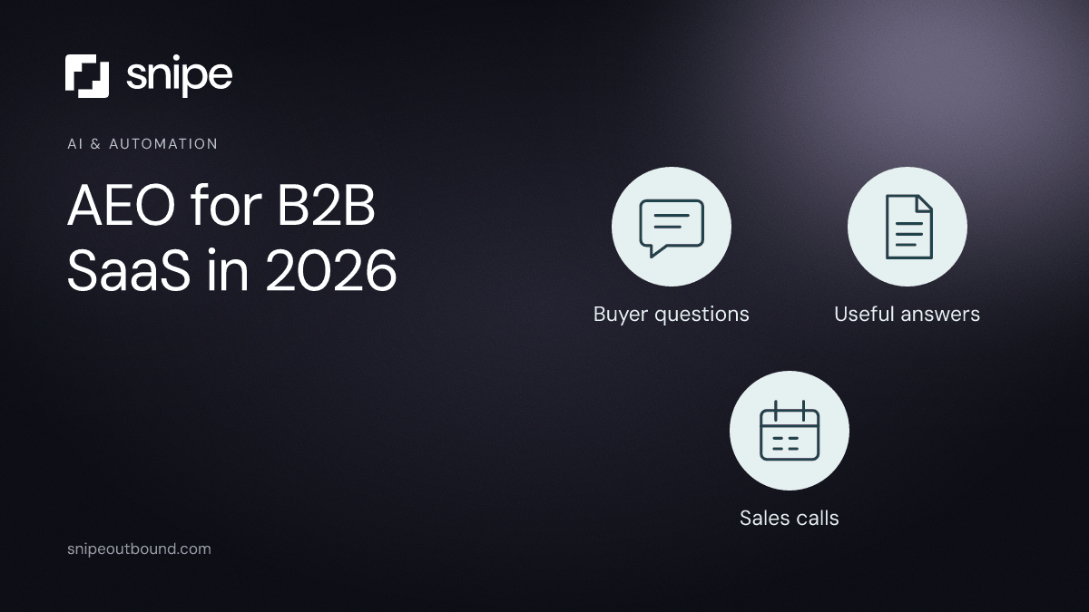 The Easiest Way to Do AEO for B2B SaaS in 2026 — Snipe guide