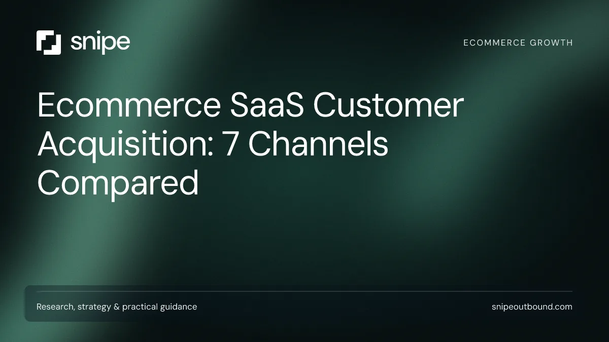 Ecommerce SaaS Customer Acquisition: 7 Channels Compared — Snipe guide