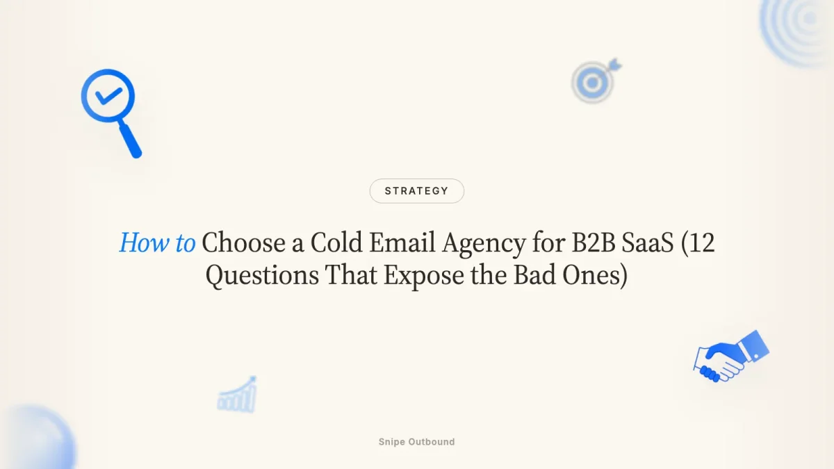 Cold email agency buyer scorecard for B2B software teams