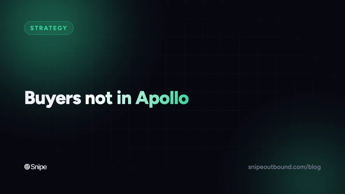 "You Can't Even Find These People": Lead Gen When Buyers Are Not in Apollo