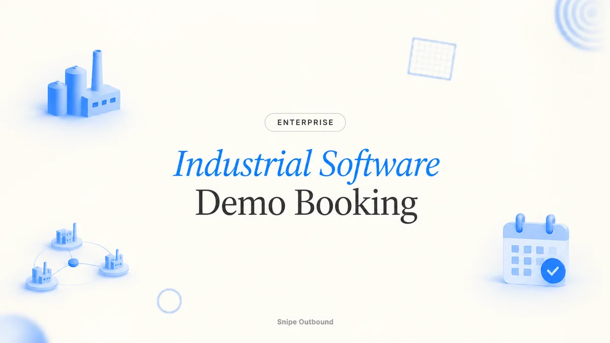 Industrial software — editorial illustration with blue software and calendar symbols
