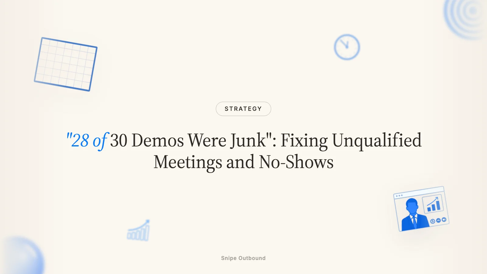 "28 of 30 Demos Were Junk": Fixing Unqualified Meetings and No-Shows